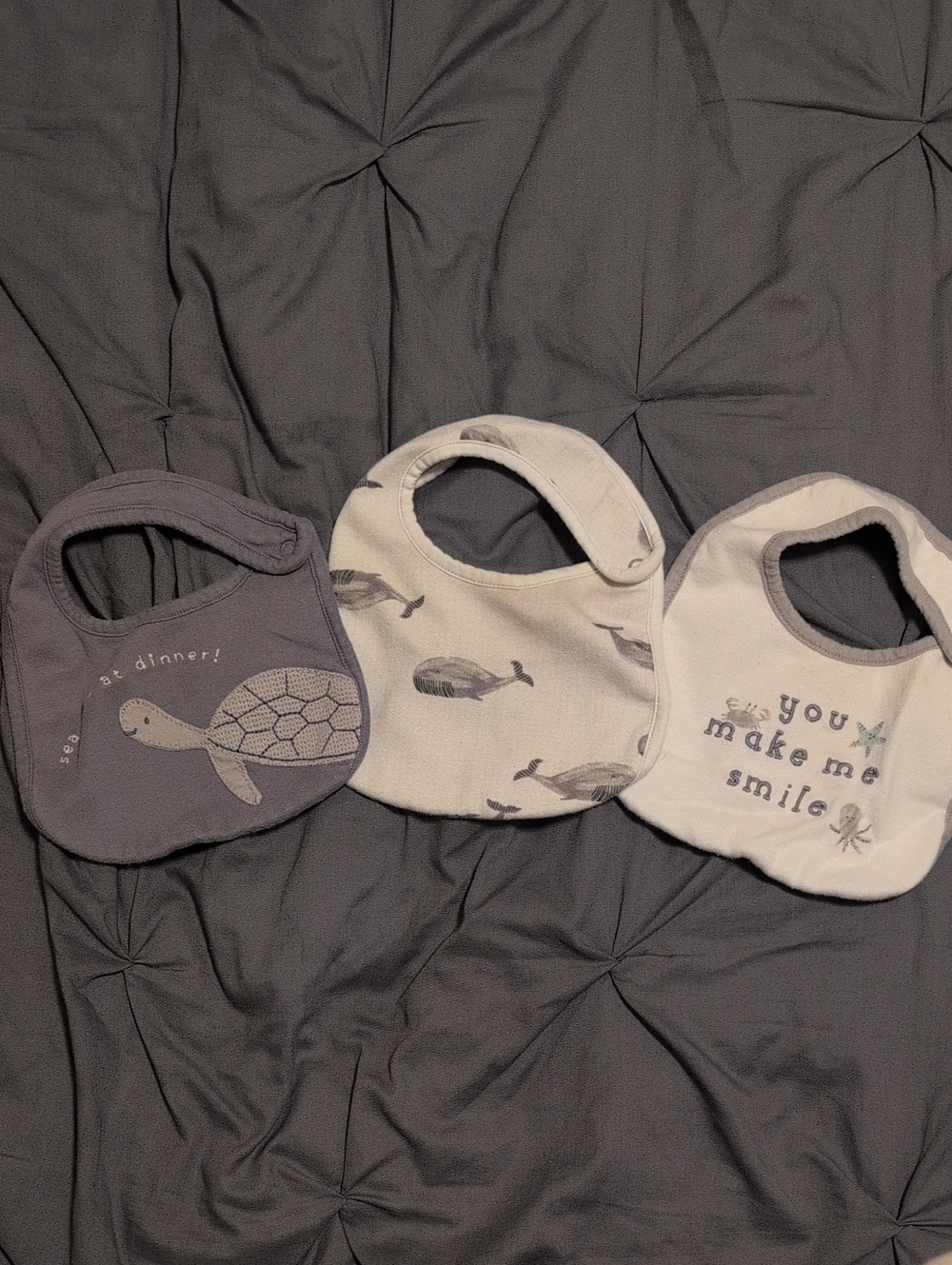 Neutral Ocean Baby Bib Set - 3 Pack